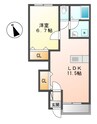 Sun　Terraceゆめみ野 1LDKの間取り