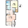 ブランシュ　フルール　K 1 1LDKの間取り