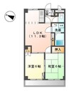 リトルウィング 2LDKの間取り