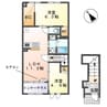 ノイエプルーシア 2LDKの間取り