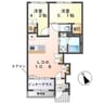 ノイエプルーシア 2LDKの間取り