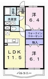 ルーチェ・デル・ソーレ 2LDKの間取り