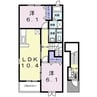Ｐａｌａｚｚｏ・Ｋ　Ａ 2LDKの間取り