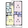 リンデンホーフ 2DKの間取り
