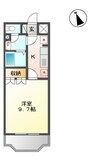 Ｐａｒｋ　Ｈｉｌｌｓ 1Kの間取り