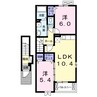 イーストヒルIV 2LDKの間取り