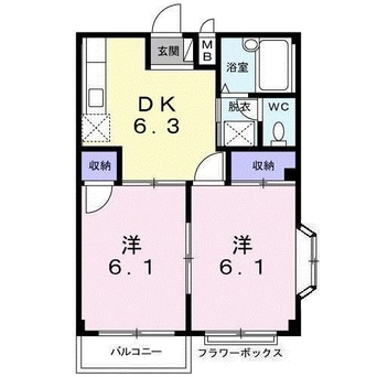 間取図 コーポウィスタリアＡ