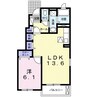 シャン・ド・フルール　I 1LDKの間取り