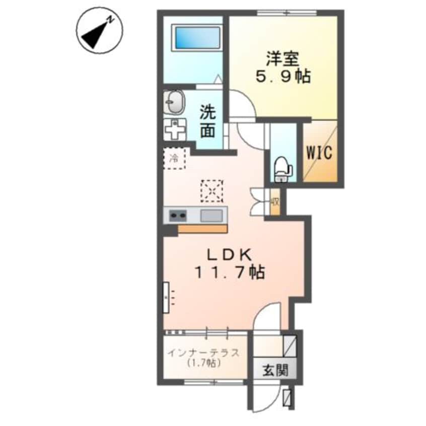 間取図 仮）取手市上高井379新築アパート