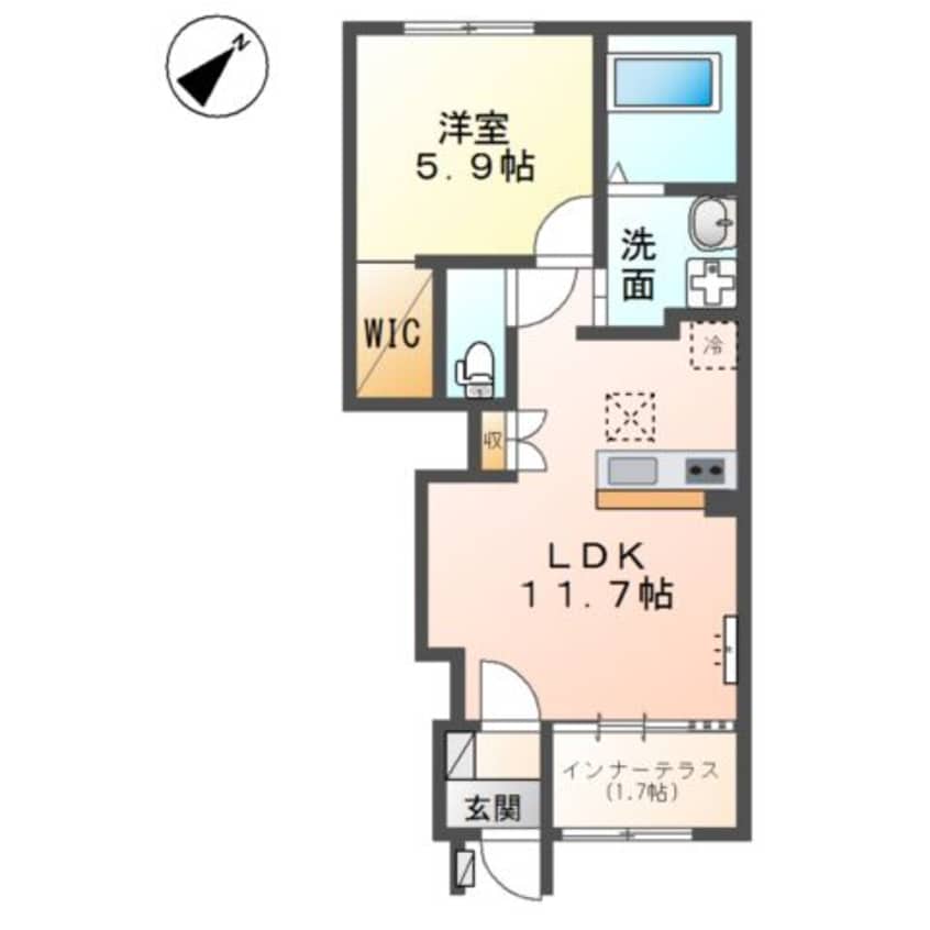 間取図 仮）取手市上高井379新築アパート