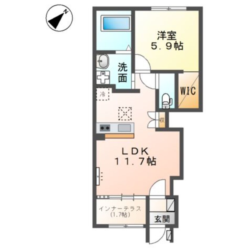 間取図 仮）取手市上高井379新築アパート