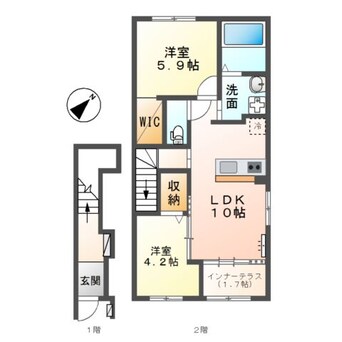 間取図 仮）取手市上高井379新築アパート