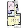 ラフレシール 1LDKの間取り