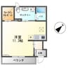 ダブルアール 1Rの間取り