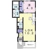 リベラル　ファミリア 1LDKの間取り