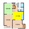 モンシェリー湖北台A棟 3DKの間取り
