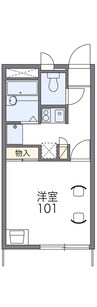 レオパレスカメリア 1Kの間取り