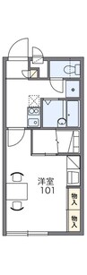 レオパレスムカイハラ 1Kの間取り