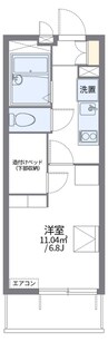 レオパレスＵ＆ＳII 1Kの間取り