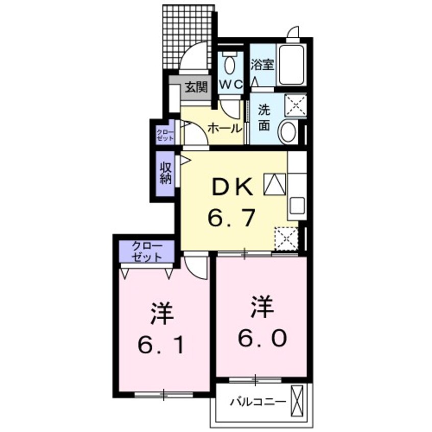 間取図 ベル　フルール