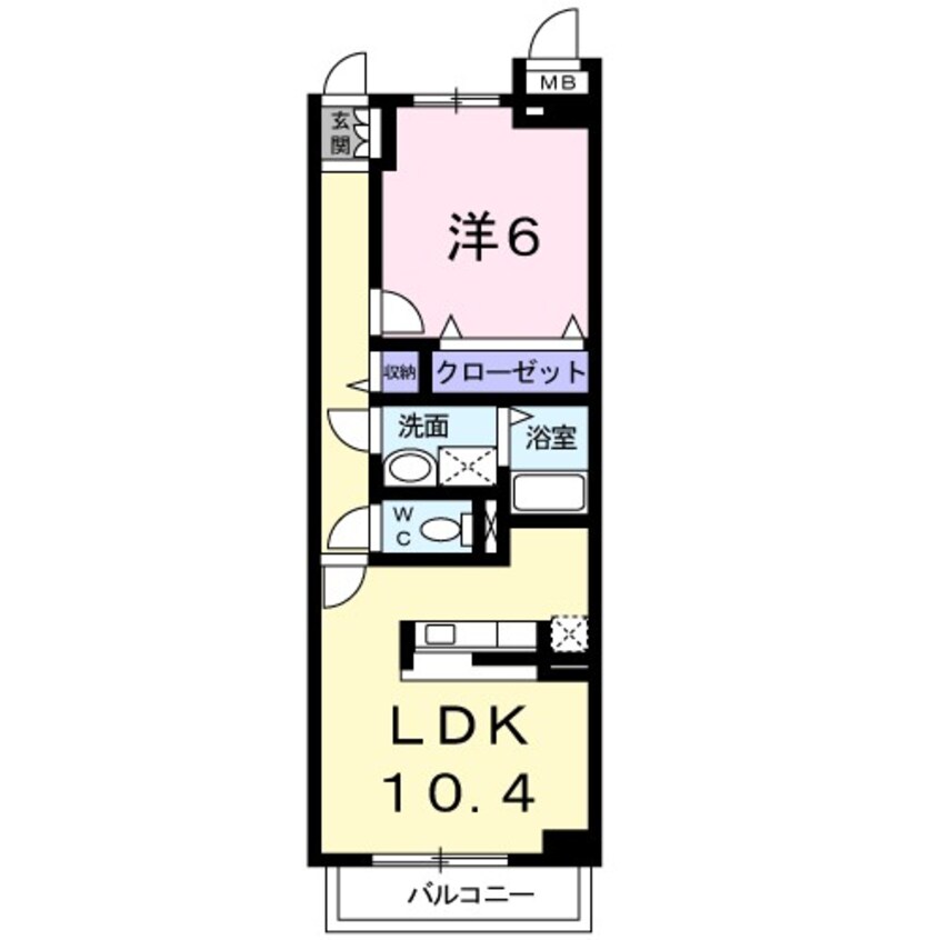 間取図 ゾーネンブルーメ・ノイン