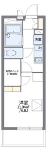 レオパレスアルカディア我孫子 1Kの間取り