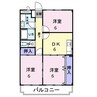 グランドール柏 3DKの間取り