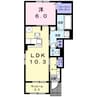 ロジュマン弐番館 1LDKの間取り