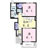 アニメート﨔III 2DKの間取り