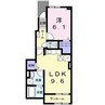 ロトンヌＢ 1LDKの間取り