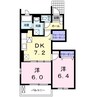 グランメール　ヒルズ壱番館 2DKの間取り