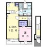 リリーモンターニュＢ 1LDKの間取り