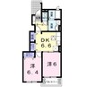 ラ　ポワールII 2DKの間取り
