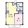 メゾン・ド・コホクＢ 1LDKの間取り