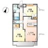 クレメント駒木Ａ 2LDKの間取り