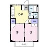 ヴィレッヂＭ 2DKの間取り