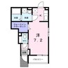 ＳＳ・ＴＲＡＩＬ 1Kの間取り
