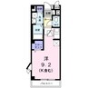 フォンティーヌ 1Rの間取り