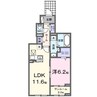 ココ　ラ　フェリーチェＢ 1LDKの間取り