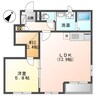 サンパークII 1LDKの間取り