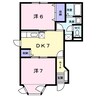 クレストール　ミカドI 2DKの間取り