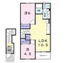 カーサボニートＩ 2LDKの間取り