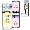 アイヒル 2LDKの間取り