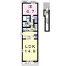 エクロール野々下 1LDKの間取り
