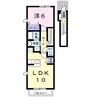 アルバシエロII 1LDKの間取り