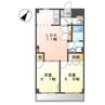 セントラルハイツII 2LDKの間取り
