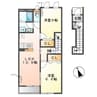 レリーフ 2LDKの間取り
