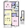 Ｔ’ｓウィステリアI 2LDKの間取り