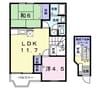 カーサボニートII 2LDKの間取り