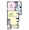 プランドールＡ 1LDKの間取り